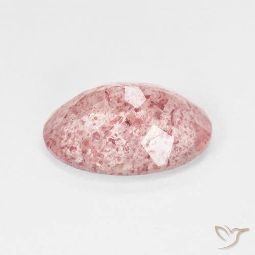 Strawberry Quartz Gemstone in 14 x 10 mm (calibrated) Size for Sale, Strawberry Quartz Stone in Pale Red Orange Color