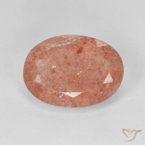 4.70ct Natural Light Pink Strawberry Quartz, Oval, Translucent