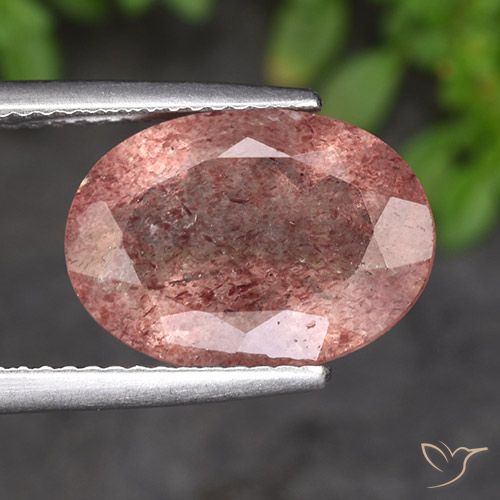 4.85ct Natural Rose Pink Strawberry Quartz, Oval, Translucent