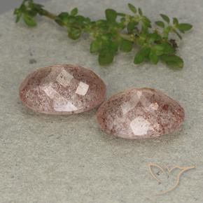 Strawberry Quartz Gemstones in 14.1 x 10.3 mm Size for Sale, Strawberry Quartz Stones in Earthy Pink Color