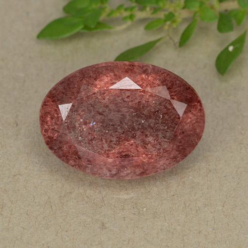 5.1ct Oval Facet Red Strawberry Quartz Gem for sale 5.1ct Oval Facet Red Strawberry Quartz Gem (ID: 493256)
