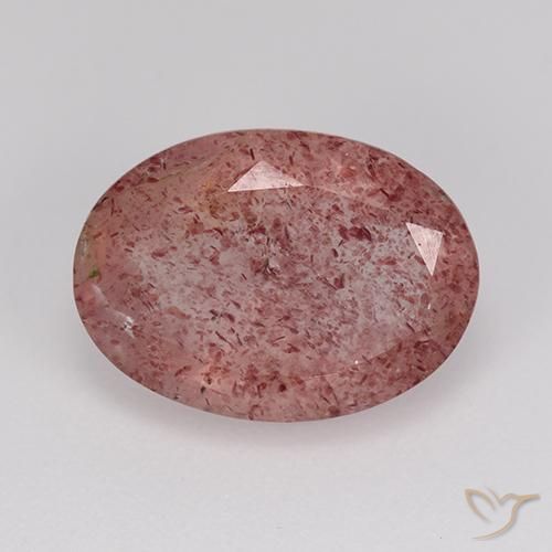 5.30ct Natural Rose Pink Strawberry Quartz, Oval, Translucent