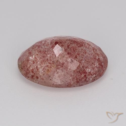Strawberry Quartz Gemstone in 14 x 10 mm (calibrated) Size for Sale, Strawberry Quartz Stone in Rose Pink Color