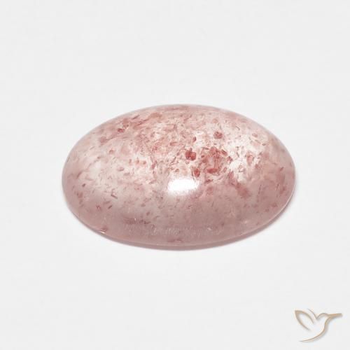 Strawberry Quartz Gemstone in 13 x 9 mm (calibrated) Size for Sale, Strawberry Quartz Stone in Medium Pink Color