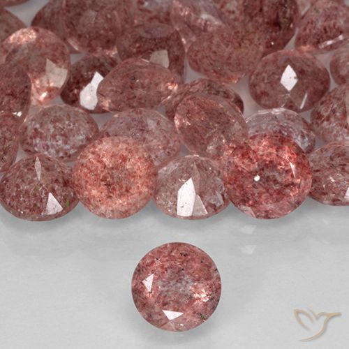 0.78ct Natural Rose Pink Strawberry Quartz, Round, Translucent