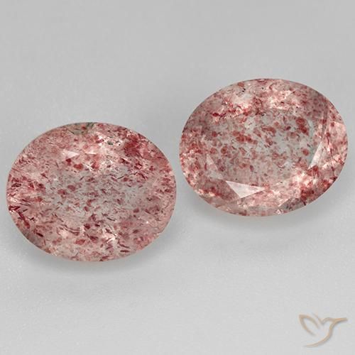 7.3 ct Oval Cut Strawberry Quartz, 11.1 x 9.1 mm From Russia, Photo A