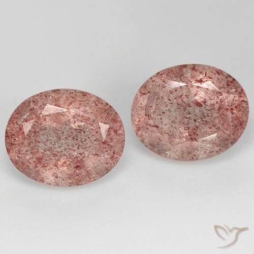 6.97 ct Oval Cut Strawberry Quartz, 11.2 x 9.1 mm From Russia, Photo A