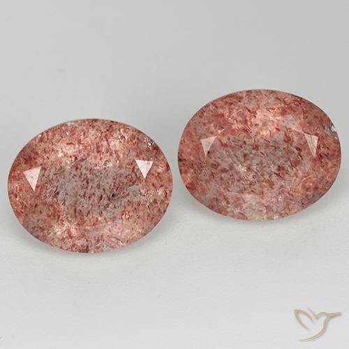 6.69 ct Oval Cut Strawberry Quartz, 11.1 x 9 mm From Russia, Photo A