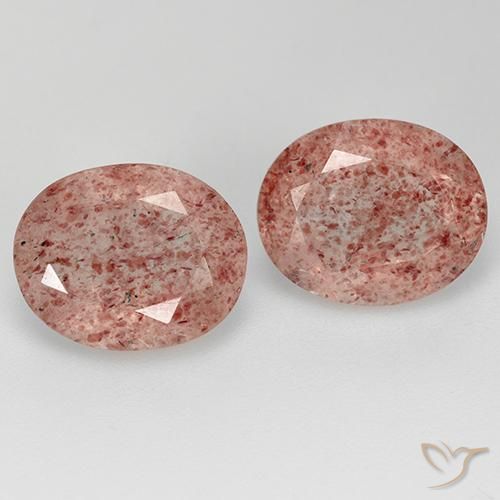 6.73 ct Oval Cut Strawberry Quartz, 11 x 8.8 mm From Russia, Photo A