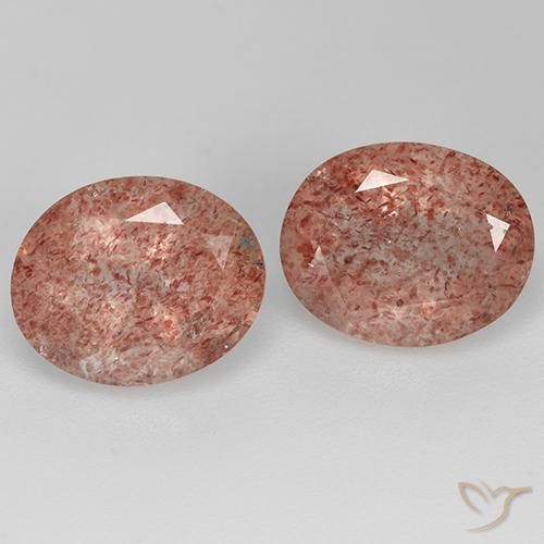 6.93 ct Oval Cut Strawberry Quartz, 11.1 x 9 mm From Russia, Photo A