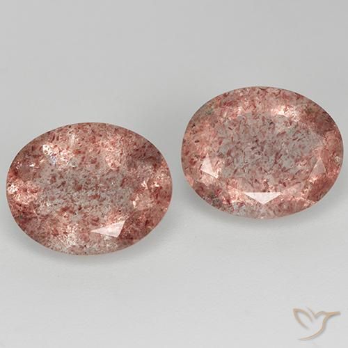 6.37 ct Oval Cut Strawberry Quartz, 11.2 x 9 mm From Russia, Photo A