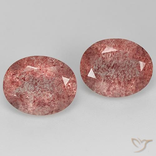 6.73 ct Oval Cut Strawberry Quartz, 11.2 x 9 mm From Russia, Photo A