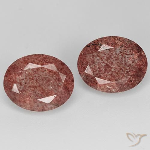 6.45 ct Oval Cut Strawberry Quartz, 11 x 8.9 mm From Russia, Photo A