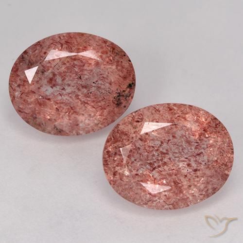 6.66 ct Oval Cut Strawberry Quartz, 11 x 8.9 mm From Russia, Photo A