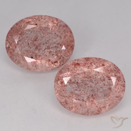 6.78 ct Oval Cut Strawberry Quartz, 11.2 x 9.1 mm From Russia, Photo A