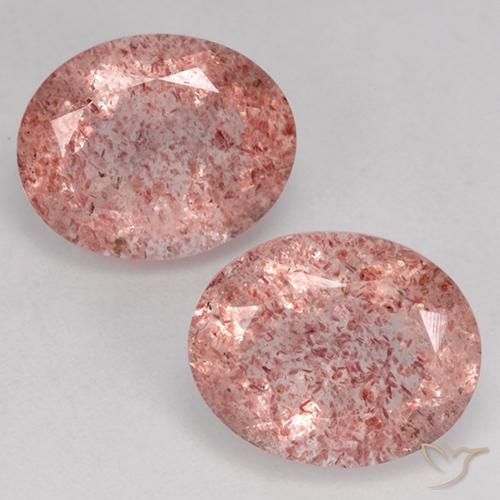 6.35 ct Oval Cut Strawberry Quartz, 11.1 x 8.9 mm From Russia, Photo A
