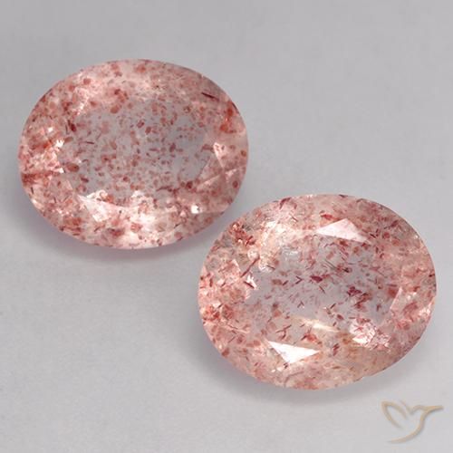 6.91 ct Oval Cut Strawberry Quartz, 11.1 x 9.1 mm From Russia, Photo A