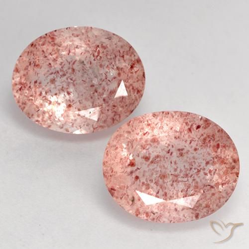7.45 ct Oval Cut Strawberry Quartz, 11.2 x 9 mm From Russia, Photo A