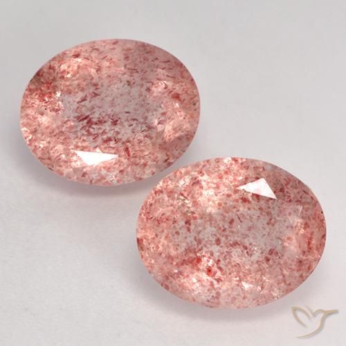 7.16 ct Oval Cut Strawberry Quartz, 11.1 x 8.9 mm From Russia, Photo A