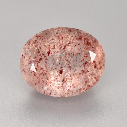 Rosa chiaro Quarzo fragola Gem - 3.8ct Ovale sfaccettato (ID: 526332)