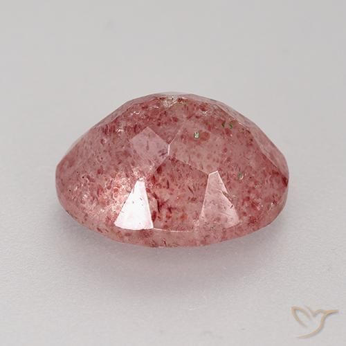 Strawberry Quartz Gemstone in 11 x 9 mm (calibrated) Size for Sale, Strawberry Quartz Stone in Deep Pink Color