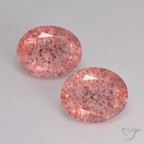 6.53ctw Natural Medium-Light Pink Strawberry Quartz, Oval, Translucent