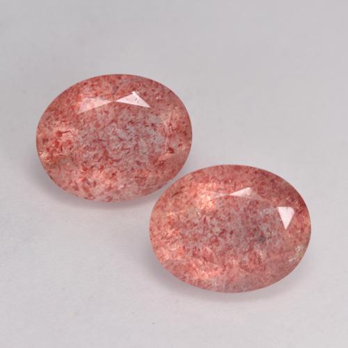 Rojo púrpura Cuarzo Fresa Gema - 3.3ct Forma ovalada (ID: 526442)
