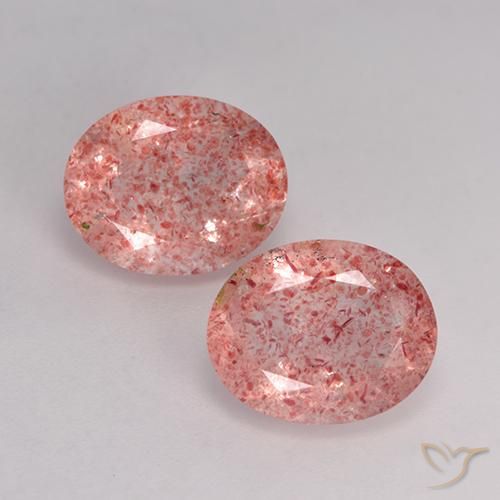 6.04ctw Natural Light Rose Pink Strawberry Quartz, Oval, Transparent