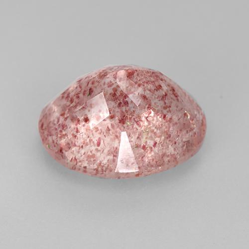 Strawberry Quartz Gemstone in 11 x 9 mm (calibrated) Size for Sale, Strawberry Quartz Stone in Rose Pink Color