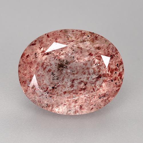 Medium Pink Strawberry Quartz Gem - 3.6ct Oval Facet (ID: 526825)