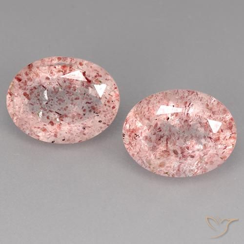 3.62 ct Oval Cut Strawberry Quartz, 9.1 x 7 mm From Brazil, Photo A