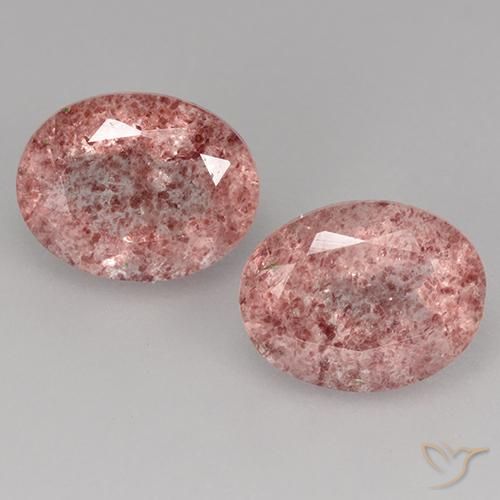 3.62 ct Oval Cut Strawberry Quartz, 9 x 7 mm From Brazil, Photo A