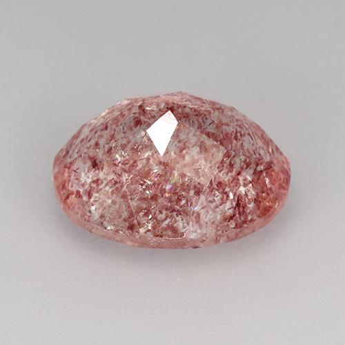 Strawberry Quartz Gemstone in 11 x 9 mm (calibrated) Size for Sale, Strawberry Quartz Stone in Light Rose Pink Color