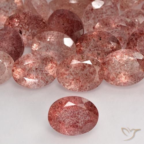 1.73ct Natural Bright Pink Strawberry Quartz, Oval, Translucent
