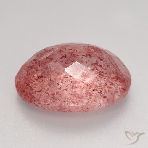 Strawberry Quartz Gemstone in 16 x 12 mm (calibrated) Size for Sale, Strawberry Quartz Stone in Deep Red Color