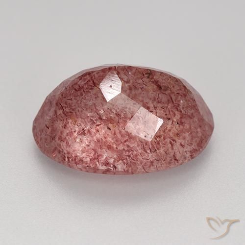 Strawberry Quartz Gemstone in 16 x 12 mm (calibrated) Size for Sale, Strawberry Quartz Stone in Purplish Red Color