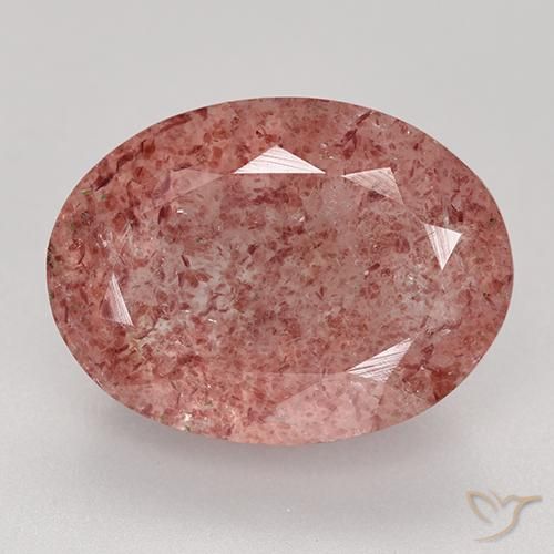Cuarzo Fresa De Talla Ovalada De 8,83 Quilates, 16,1 x 12 MM De Brasil, Photo A