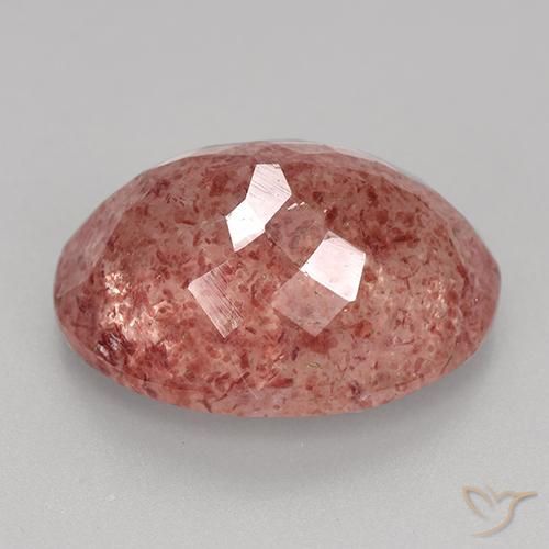 Strawberry Quartz Gemstone in 16 x 12 mm (calibrated) Size for Sale, Strawberry Quartz Stone in Rose Pink Color