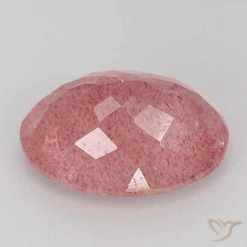Strawberry Quartz Gemstone in 16 x 12 mm (calibrated) Size for Sale, Strawberry Quartz Stone in Medium Pink Color