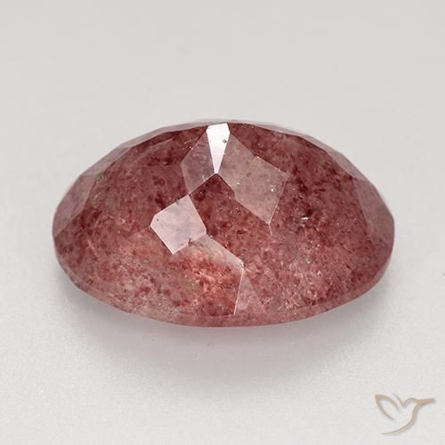 Strawberry Quartz Gemstone in 16 x 12 mm (calibrated) Size for Sale, Strawberry Quartz Stone in Deep Rose Pink Color