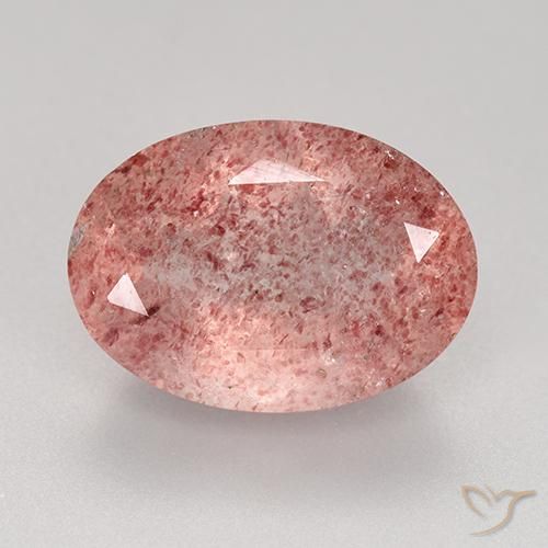 5.77ct Natural Light Rose Pink Strawberry Quartz, Oval, Translucent
