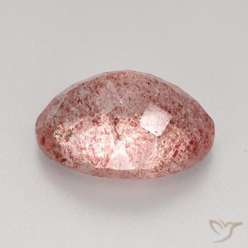 Strawberry Quartz Gemstone in 14 x 10 mm (calibrated) Size for Sale, Strawberry Quartz Stone in Light Rose Pink Color