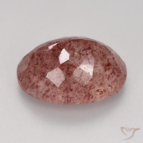 Strawberry Quartz Gemstone in 16 x 12 mm (calibrated) Size for Sale, Strawberry Quartz Stone in Medium Pink Color
