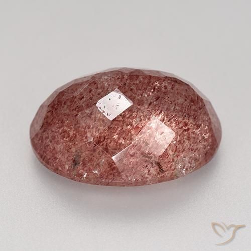 Strawberry Quartz Gemstone in 16 x 12 mm (calibrated) Size for Sale, Strawberry Quartz Stone in Medium Pink Color