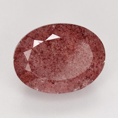 9.84 ct Pink Strawberry Quartz Stone, Natural Strawberry Quartz in Oval Facet Shape for Sale