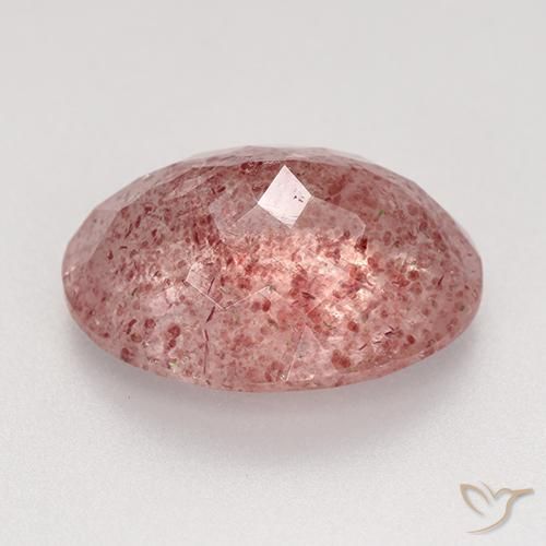 Strawberry Quartz Gemstone in 16 x 12 mm (calibrated) Size for Sale, Strawberry Quartz Stone in Medium-Light Pink Color