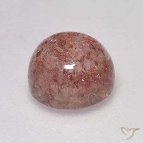Strawberry Quartz Gemstone in 7 mm (calibrated) Size for Sale, Strawberry Quartz Stone in Medium Pink Color
