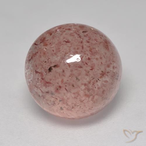 5.93ct Natural Light Rose Pink Strawberry Quartz, Round, Translucent