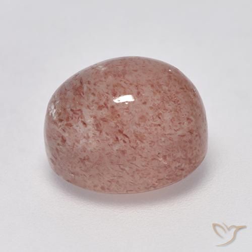 Strawberry Quartz Gemstone in 10 x 8 mm (calibrated) Size for Sale, Strawberry Quartz Stone in Grapefruit Pink Color