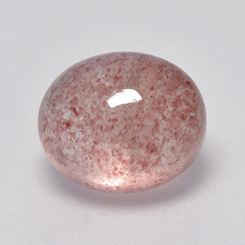 Earthy Pink Клубничный Кварц Камень - 5.4ct Овал Кабошон (ID: 527609)